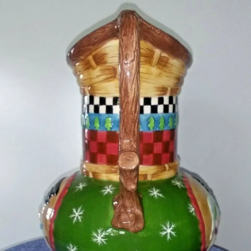 VTG Snowman Mr. & Mrs. Pitcher VASE Checkered Peggy Fairfax House of Hatten